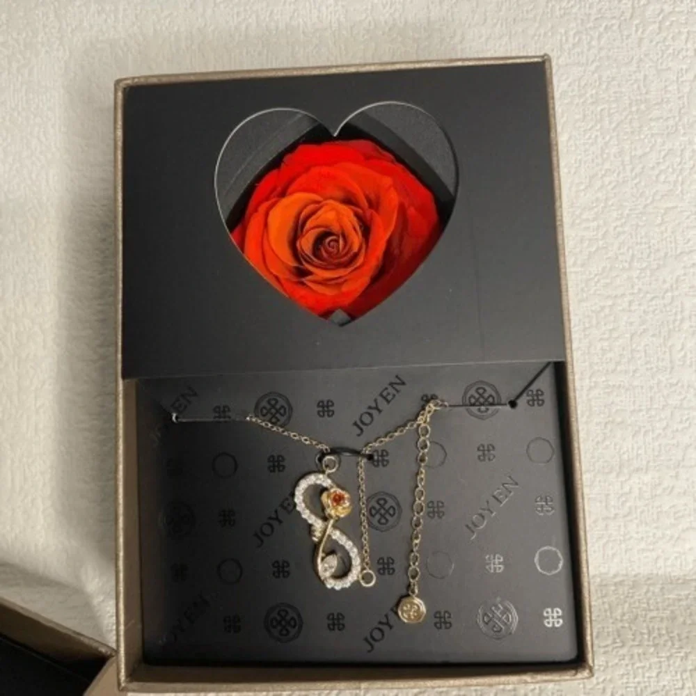 NWB Joyen Women Gold‎ Pendant Necklace with Cubic Zirconia for Wife Girlfriend